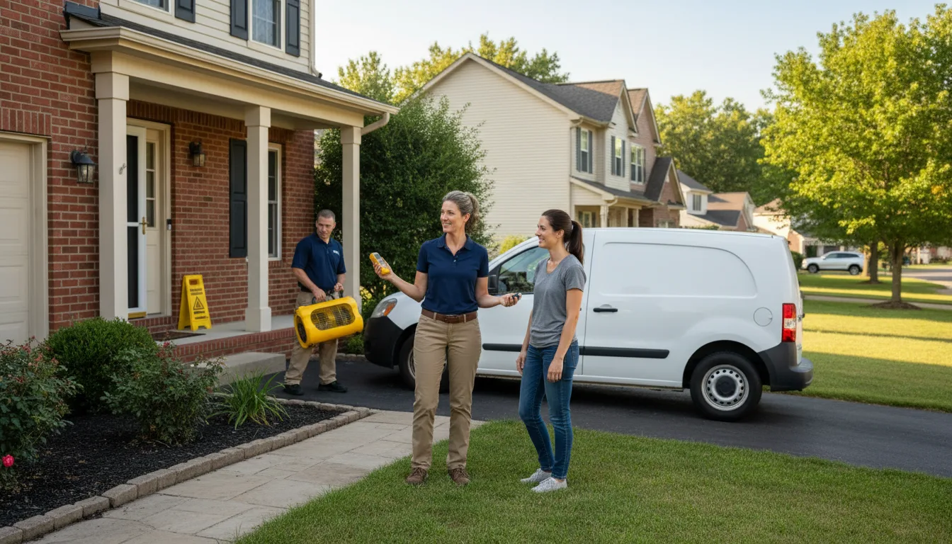 Residential water damage restoration in Maple, WI